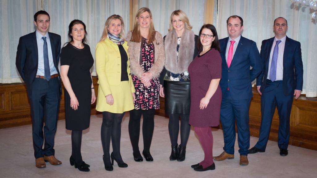 Pictured at the regional chamber networking evening in the Oakwood Arms Hotel, Shannon (from left): Cillian Griffey, Shannon Chamber Skillnet (sponsor); Anne Morris, Limerick Chamber Skillnet (sponsor);  Eithne  O'Riordan, Bbnet (sponsor); Maura McMahon, Limerick Chamber; Anne McCabe, president, Ennis Chamber; Lijana Kizaite, Shannon Chamber; Declan Ryan, Cantor Fitzgerald (sponsor): Enda O'Halloran, Campion Insurance(sponsor). Photo: Shauna Kennedy.  